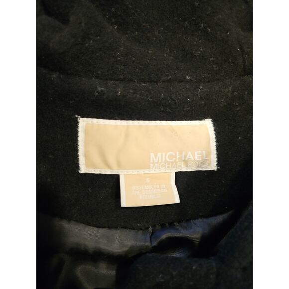 Michael Kors Wool Blend Pea Coat Jacket Black SZ 6 - Picture 2 of 7